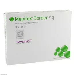 MEPILEX Border Ag penový obväz 10x12,5 cm sterilný, 5 ks