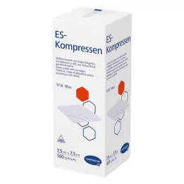 ES-KOMPRESSEN nesterilné 7,5x7,5 cm 16-násobné, 100 ks