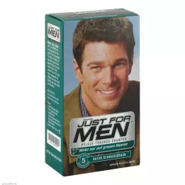 JUST pre mužov tónovací šampón čierno-hnedý, 60 ml