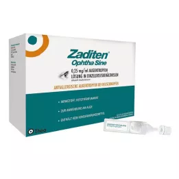 ZADITEN ophtha sine 0,25 mg/ml jednodávkové očné kvapky, 50 ks