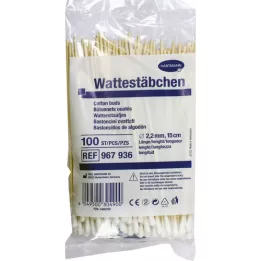 WATTESTÄBCHEN Drevo s bavlnenou hlavičkou 15 cm, 100 ks