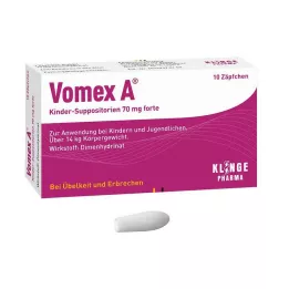 VOMEX A Detské čapíky 70 mg forte, 10 ks