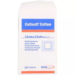 CUTISOFT Bavlna kompr.7,5x7,5 cm nesterilná, 100 ks