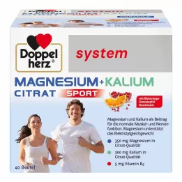 DOPPELHERZ Granule systému horčík+citrát draselný, 40 ks