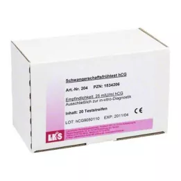 SCHWANGERSCHAFTS-FRÜHTEST hCG testovacie prúžky v moči, 20 ks