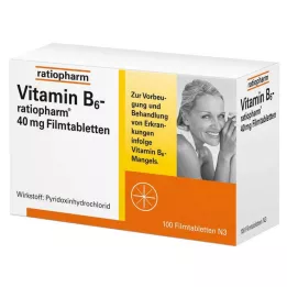 VITAMIN B6-RATIOPHARM 40 mg filmom obalené tablety, 100 ks
