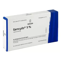 GENCYDO 5% injekčný roztok, 8 ks