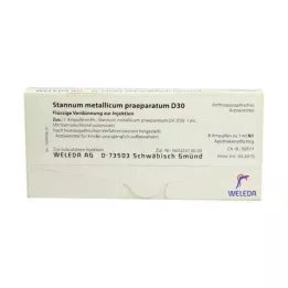 STANNUM METALLICUM praeparatum D 30 ampuliek, 8X1 ml