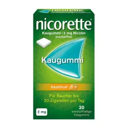 NICORETTE 2 mg žuvačky čerstvého ovocia, 30 ks