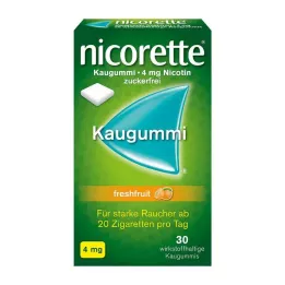 NICORETTE 4 mg žuvačky čerstvého ovocia, 30 ks