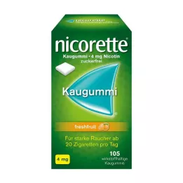 NICORETTE 4 mg žuvačky čerstvého ovocia, 105 kusov