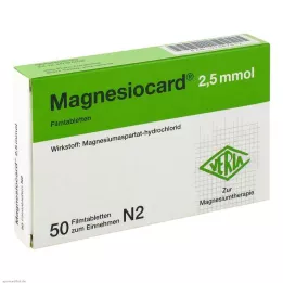 MAGNESIOCARD 2,5 mmol filmom obalené tablety, 50 ks