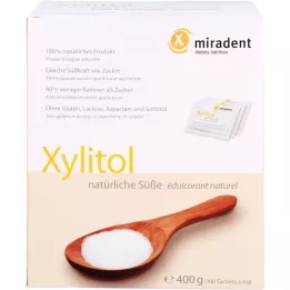 MIRADENT Vrecúška s náhradou cukru xylitolom, 100 x 4 g