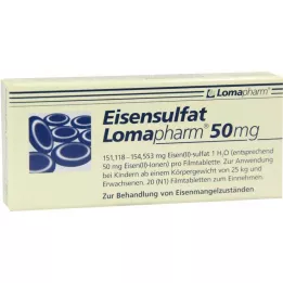 EISENSULFAT Lomapharm 50 mg filmom obalené tablety, 20 ks