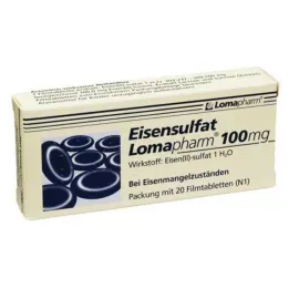 EISENSULFAT Lomapharm 100 mg filmom obalené tablety, 20 ks