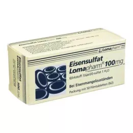 EISENSULFAT Lomapharm 100 mg filmom obalené tablety, 50 ks