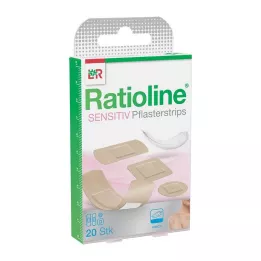 RATIOLINE citlivé omietkové pásiky v 4 veľkostiach, 20 kusov