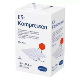 ES-KOMPRESSEN nesterilné 10x12,5 cm 16-cestné, 100 ks
