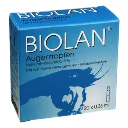 BIOLAN Očné kvapky jednodávkové pipety, 20X0,35 ml