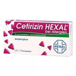 CETIRIZIN HEXAL Filmom obalené tablety na alergie, 7 ks