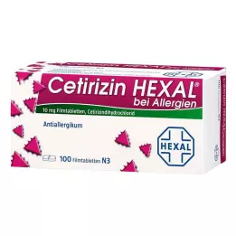 CETIRIZIN HEXAL Filmom obalené tablety na alergie, 100 ks