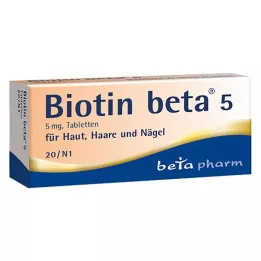 BIOTIN BETA 5 tabliet, 20 hodín