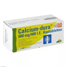 CALCIUM DURA Vit D3 600 mg/400 I.E. žuvacie tablety, 100 ks