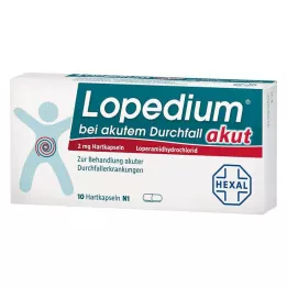LOPEDIUM akútne pri akútnej hnačke tvrdé kapsuly, 10 ks