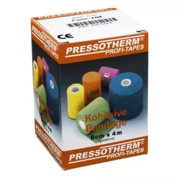 PRESSOTHERM Súdržný obväz 8 cmx4 m červený, 1 ks