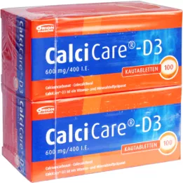 CALCICARE D3 žuvacie tablety, 200 ks
