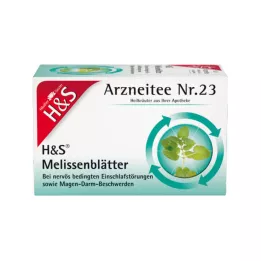 H&S Filtračné vrecko z listov medovky, 20X1,5 g