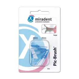 MIRADENT Interd.Pic-Brush náhradná kefa veľká modrá, 6 ks