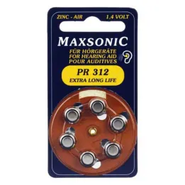 Batérie do načúvacích prístrojov Maxsonic PR312, 6 ks