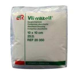 VLIWAZELL Absorpčné obklady nesterilné 10x10 cm, 25 ks