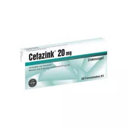 CEFAZINK 20 mg filmom obalené tablety, 20 ks