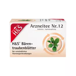 H&S filtračné vrecká na čaj Bearberry, 20X2,7 g