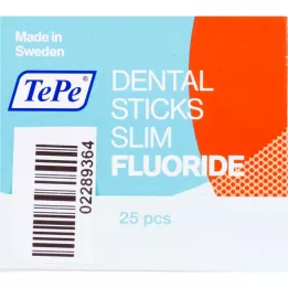 TEPE Tenké špáradlá s fluoridom, 25 kusov