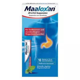 MAALOXAN 25 mVal suspenzia, 10 x 10 ml