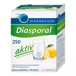 MAGNESIUM DIASPORAL 250 aktívnych šumivých tabliet, 20 ks