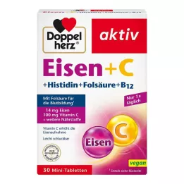 DOPPELHERZ Železo+Vit.C+L-Histidín tablety, 30 ks