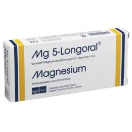 MG 5 LONGORAL žuvacích tabliet, 20 ks