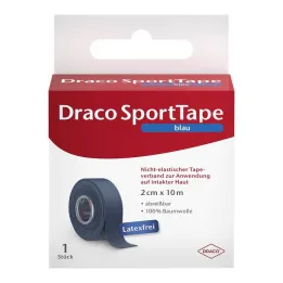 Draco páskový obväz 10mx2cm modrý, 1 ks