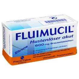 FLUIMUCIL Akútne expektorant na kašeľ 600 šumivých tabliet, 10 ks