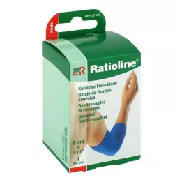 RATIOLINE obväz akútna fixácia súdržný 8 cmx4 m modrý, 1 ks