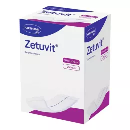 ZETUVIT Absorpčné obklady sterilné 10x10 cm, 25 ks