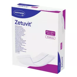ZETUVIT Absorpčné obklady sterilné 20x20 cm, 15 ks