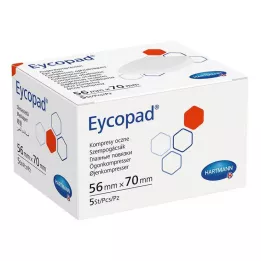 EYCOPAD Obklady na oči 56x70 mm nesterilné, 5 ks