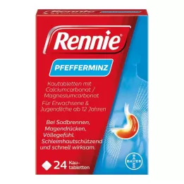 RENNIE Žuvacie tablety, 24 ks