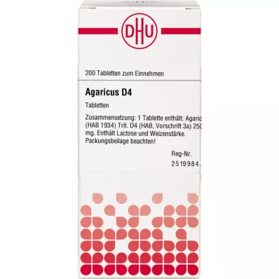 AGARICUS D 4 tablety, 200 ks AGARICUS D 4 tablety, 200 ks