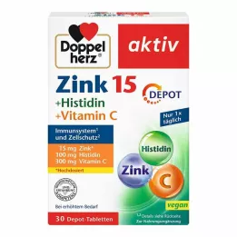 DOPPELHERZ Zinok+histidínové depotné tablety aktívne, 30 ks